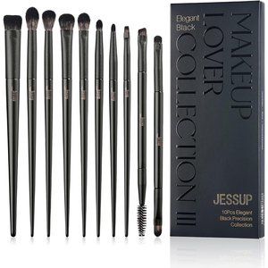 Eyeshadow Brush Set Jessup Eye Makeup Brushes Professional 10Pcs Blending Brush